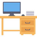 business and finance,computer,furniture and household,desk,working at home,home office,desktop pc,work table